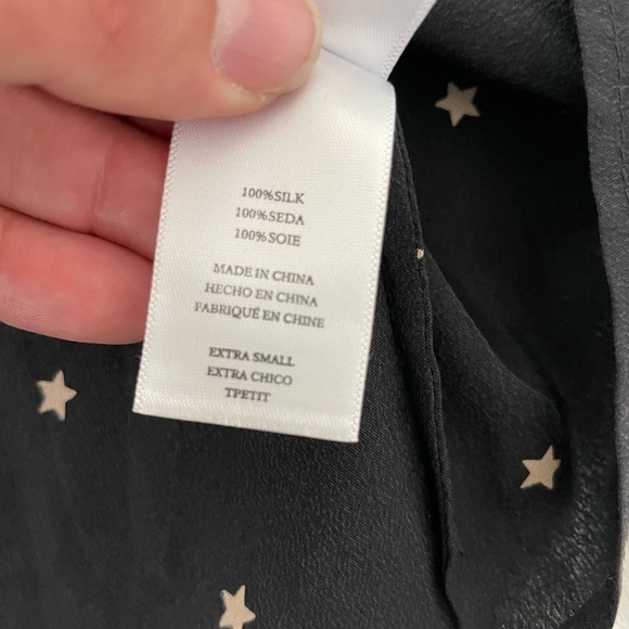 Rails black haha twinkle star silk mini dress with drawstring waist - Picture 9 of 9